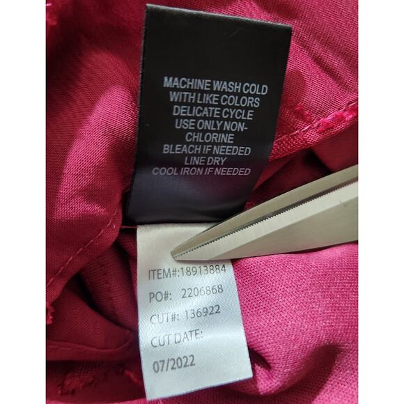 Torrid Midi Clip Dot Chiffon Tiered Dress Beaujolais Burgundy Plus Size 2X New - Picture 14 of 14